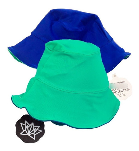 Gorro Piluso Niños Reversible Proteccion Sol Origami Cuota