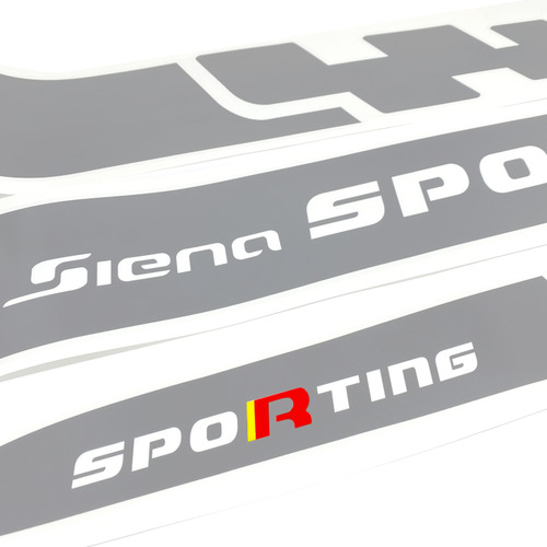 Kit Completo Faixa Novo Siena Sporting Adesivo Cubos Prata