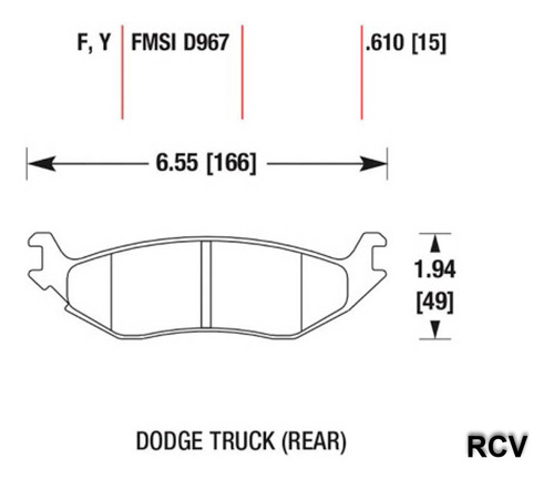Balatas Disco Trasera Para Ram Ram1500 2002