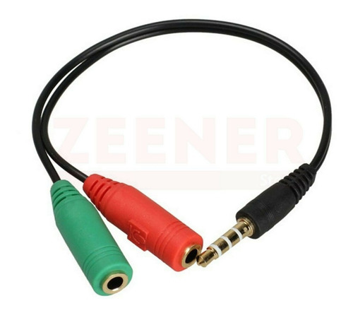Imagen 4 de 4 de Cable Adaptador Miniplug 3.5mm Macho A 2 Hembra 3.5mm