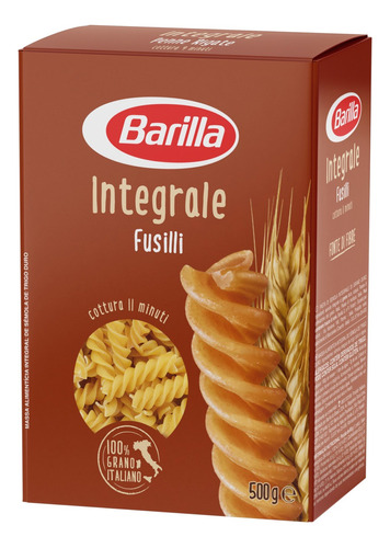 Macarrão de Sêmola Grano Duro Integral Fusilli Barilla Caixa 500g