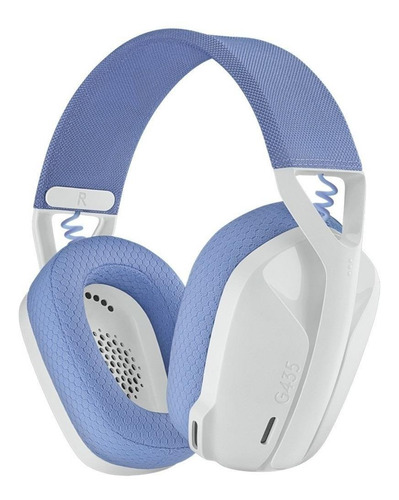 Imagen 1 de 3 de Audífonos gamer inalámbricos Logitech G Series G435 blanco crudo y lila