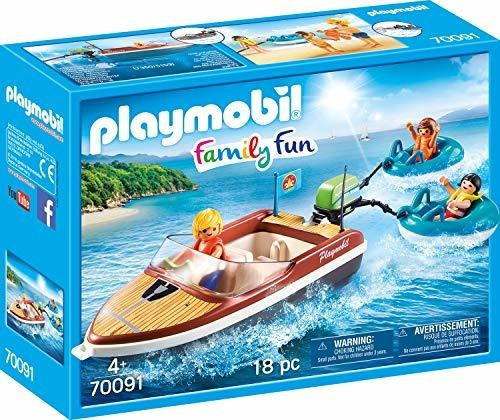 Juguetes Playmobil Lancha Rápida Con Tube Riders Playset