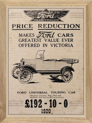 Ford 1920 ,auto, Cuadro, Poster, Publicidad        B285