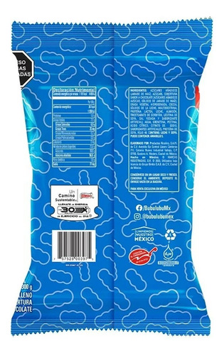 Ricolino Bubulubu Fresa 10 Bolsas Con 15 Pzs 300 G