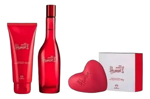 Natura Kit Humor 1 Rojo Exclusivo Perfume, Hidrat. Y Jabón 