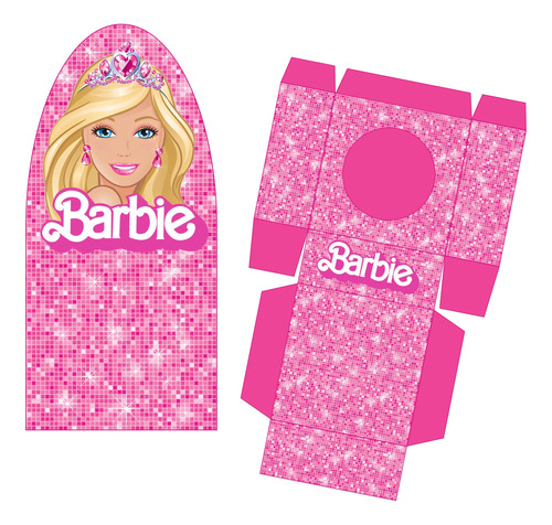 Kit Imprimible X6 Portamacetas Barbie Editables