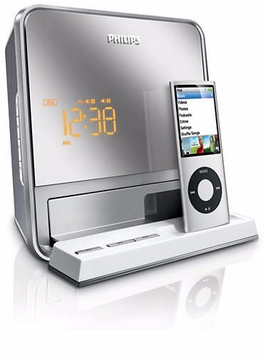 Radio Philips Dc190 Com Despertador Horas E Relógio iPad