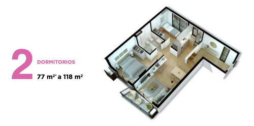 Venta Departamento 2 Dormitorios Terraza - Tres Cruces