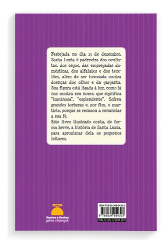 Santa Luzia, De Giraldo, Maria Loretta. Editorial Paulus, Capa Mole, Edição 2024-10-25 00:00:00 Em Português