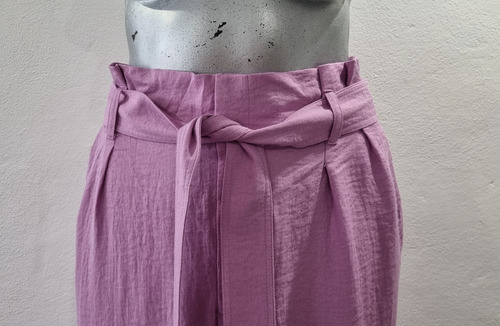 Pantalon Paper Bag Tiro Alto Con Cinta Mujer Talla Extra Xxl