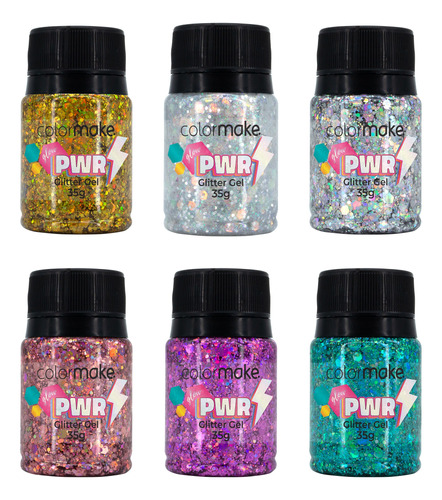 Glitter Gel Glow Power Colormake 35g P/ Carnaval 