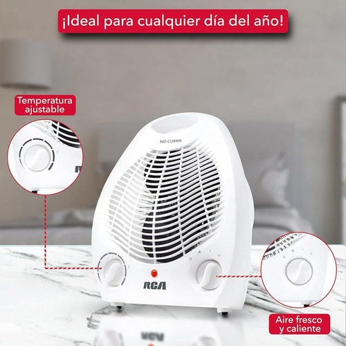 Calefactor Eléctrico Compacto 1500w Ideal Para Hogar Oficina