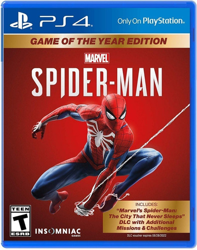 Spiderman Ps4 Edición Juego Del Año Físico. Nuevo Y Sellado.