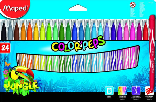 Marcadores Jungle Colores X 24 Maped - Mm