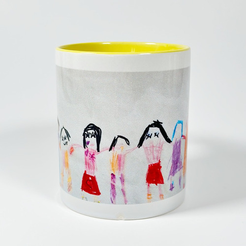 Taza Para Café, Bicolor, Modelo Amigos, Childfund México