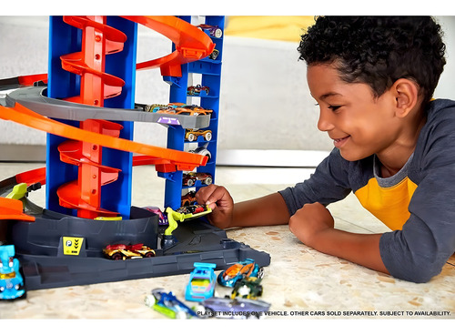 Hot Wheels City Pista Mega Garage Mattel Gtt95 en color