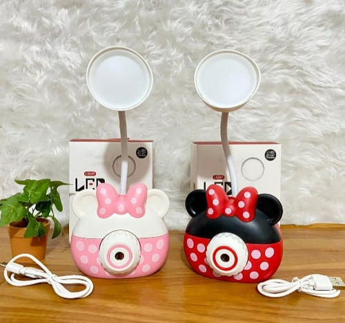 Lampara De Luz Led Flexible Recargable Sacapuntas Minnie