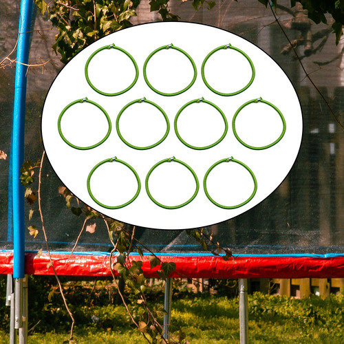 Corda Elástica Do Trampolim De 10 Pces Redonda 8mm, Verde