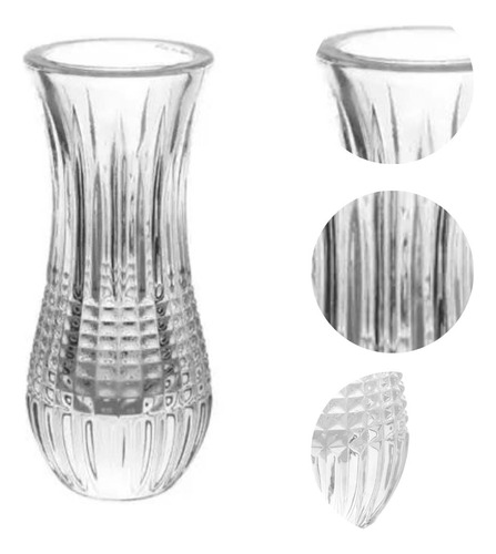 Vaso De Cristal Transparente Queen 06x04x15cm