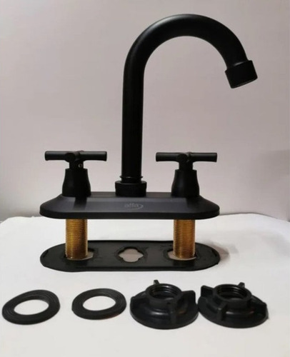 Mezcladora Llave Para Lavabo Grifo Negra Tipo Bar Baño Color Negro