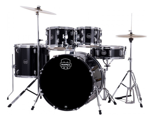 Set Bateria Mapex Comet Black + Asiento + Platillos
