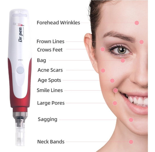 Imagen 8 de 10 de Dermapen Anti Acne Arrugas Flacidez Estrias Manchas + 2 Cart