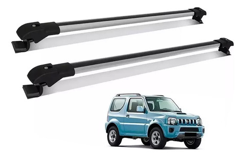 Travessa Rack Bagageiro Suzuki Jimny Aluminio Slim Prata