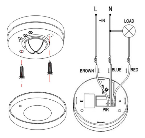 Sensky Sk037 3-12m Sensor De Ocupación De Techo De 360 Gra