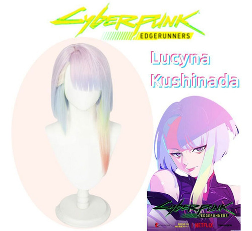 Peluca For Cosplay De Anime Cyberpunk: Edgerunners Lucy