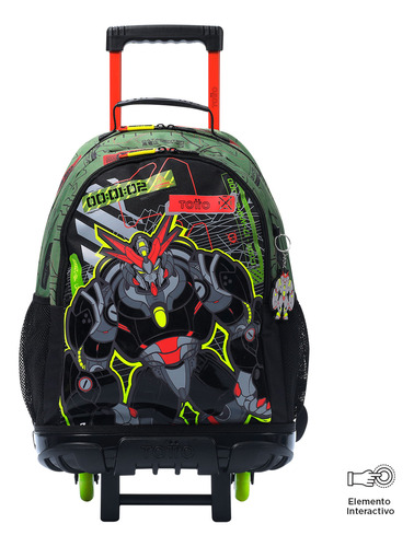 Morral Con Ruedas Para Niño Argon L Verde