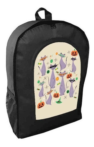 Mochila Negra Halloween  Adulto / Escolar A41