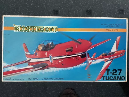 Kit P/ Montar Masterkit 1/72 Avião Tucano T-27, Playtoy Brinquedos