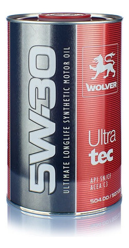 Aceite Wolver Ultratec 5w30 1lt