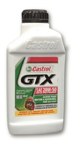 Aceite Gtx Multigrado Castrol Sae 20w-50