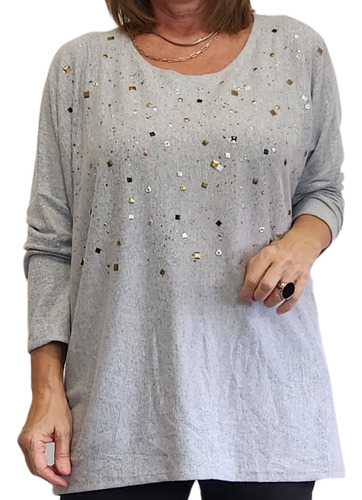 Sweater Lanilla Con Apliques Renata Busto/cadera 160 Cm.