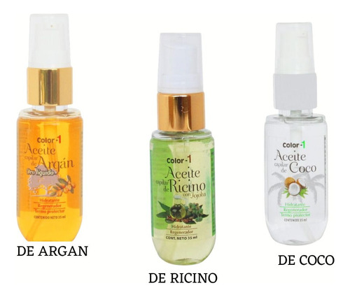 Aceites Capilares X 3 Argan-ricino Y Co - mL a $143