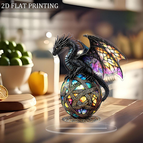 2d Dragon Acrílico De La Placa Decorativa Decoración De