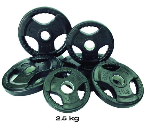 Imagen 4 de 7 de Set De 2 Discos Olímpicos 2,5 Kg Cada Uno Para Entrenamiento