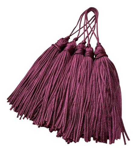 100 Franja Pingente Tassel Seda 8cm- Escolha A Cor Cor Marsala