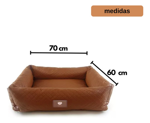 Cama Caminha Pet Corino Cachorro Gato Tam G Com Ziper 70x60c