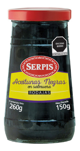 Aceitunas Serpis Negras Rebanadas Serpis 260g