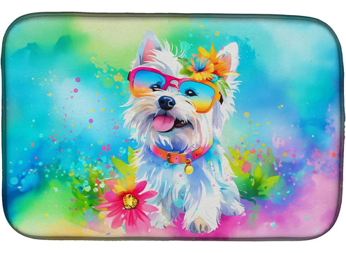 Dac2572ddm Westie Hippie Dawg Dish Drying Mat Absorbent Dish