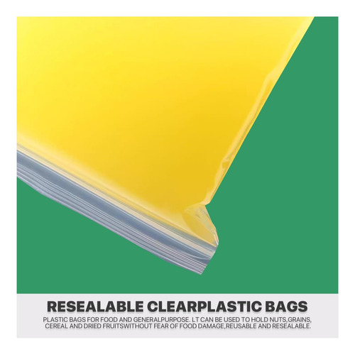 Eliteciti Bolsas De Plástico Reclazables Con Cremallera De