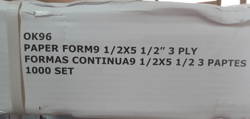 Formas Continuas Media Carta 3 Partes De 1000 Hojas Importad