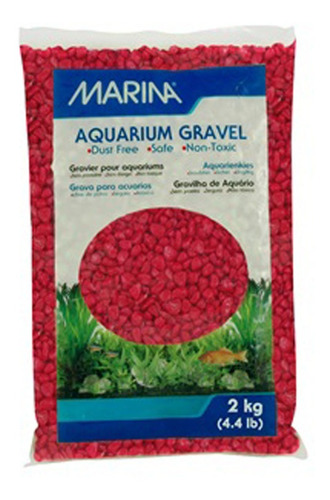Piedras Colores Aqua Gravel Marina Rojo 2000gr Premium