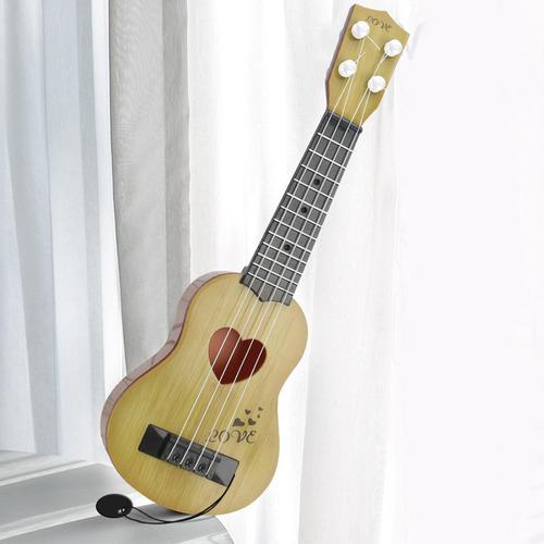 Juguete De Guitarra Ukelele Amarillo 38x12.5cm Amarillo