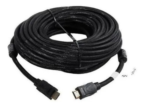 Cable Hdmi 15 Metros Doble Filtro Mallado Punta Dorada Negro