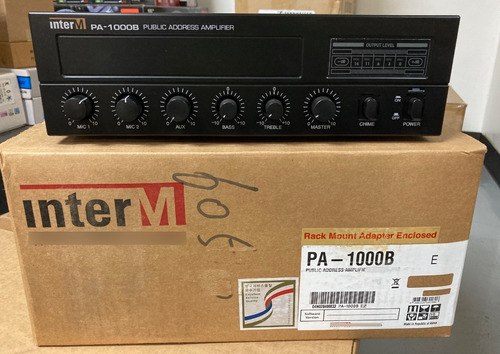 Amplificador Mezclador Comercial De 30vatios Pa-1000 Inter-m