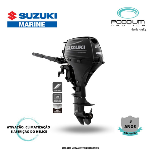 Motor De Popa Suzuki Df 20 As, 4 Tempos Poddium Náutica